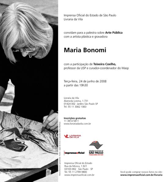 Palestra Sobre Arte Pública com Maria Bonomi