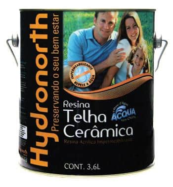 Telhas protegidas com resina impermeabilizante