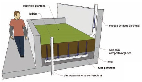 Infra-estrutura Verde: Canteiro Pluvial